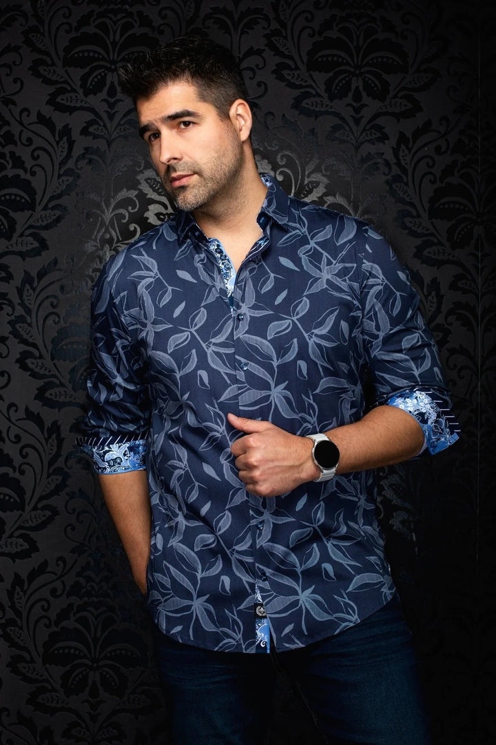 Au Noir Stretch Shirt | Azrak Navy
