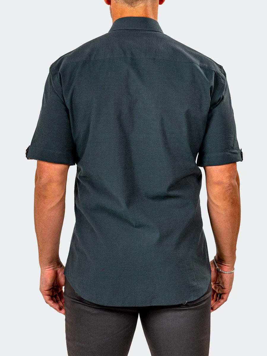 Maceoo Stretch Short-Sleeve Shirt | Galileo Marthyr0014 Green