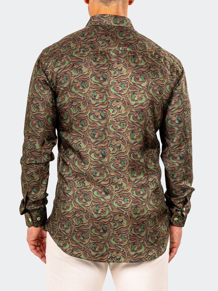 Maceoo Stretch Shirt | Fibonacci Marthyr0244 Green