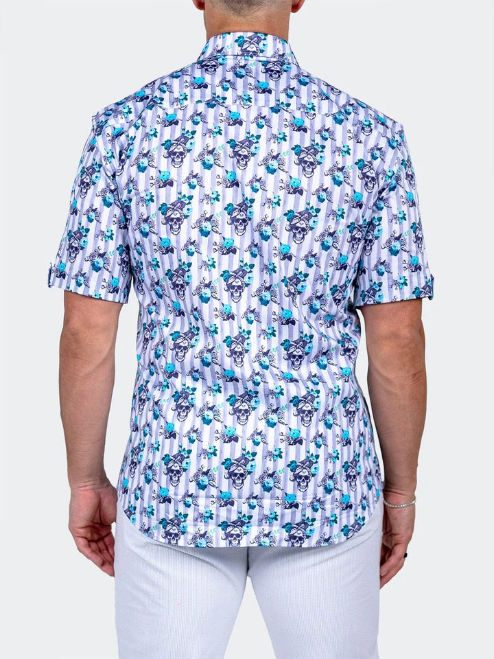 Maceoo Stretch Short-Sleeve Shirt | Galileo Marthyr0263 White