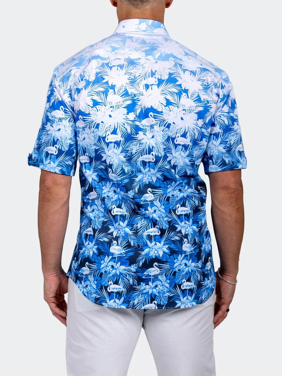 Maceoo Stretch Short-Sleeve Shirt | Galileo Marthyr0267 White