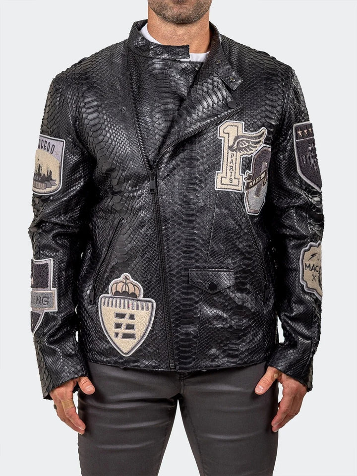 Maceoo Jacket | Leather Marthyr031 Black