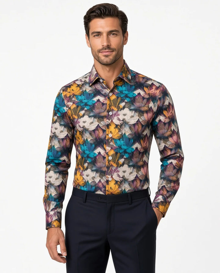 Masutto Shirt | SANTANA-08 LONG SLEEVE BUTTON DOWN SHIRT