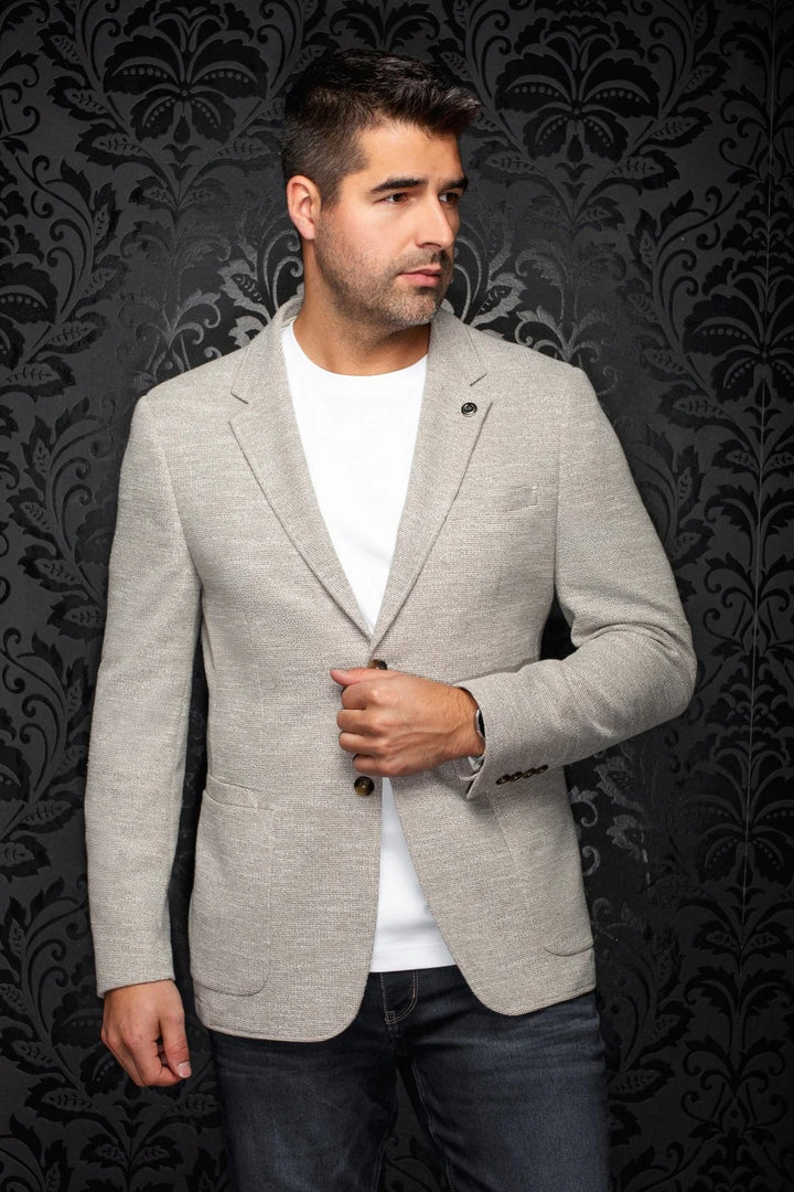 Au Noir Stretch Blazer | Noah Hood Beige