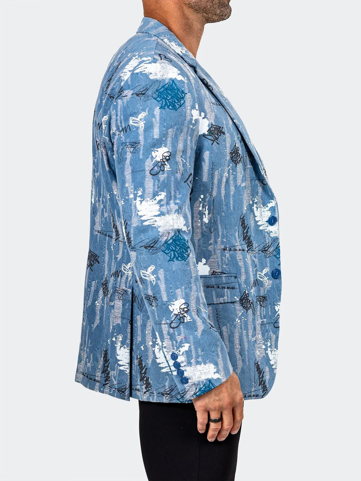 Maceoo Blazer | Blazer Uncostructed Marthyr012 Blue