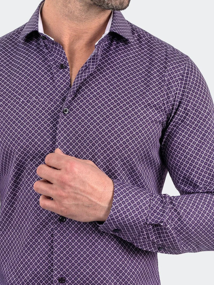 Maceoo Stretch Shirt | Einstein Dress Shirt LS Stretch Unknown3263 Black