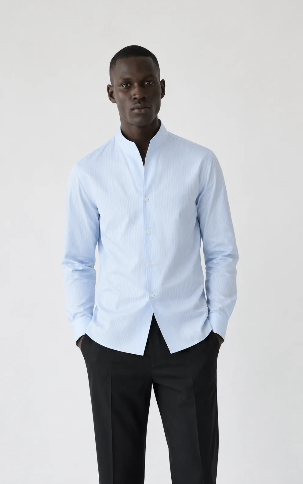 Masutto Shirt | OSLO-02 LONG SLEEVE SHIRT TULIP COLLAR