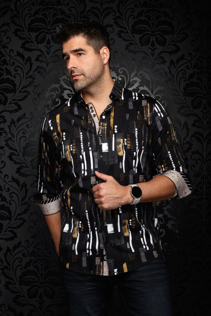 Au Noir Stretch Shirt | Beaumont Black Gold