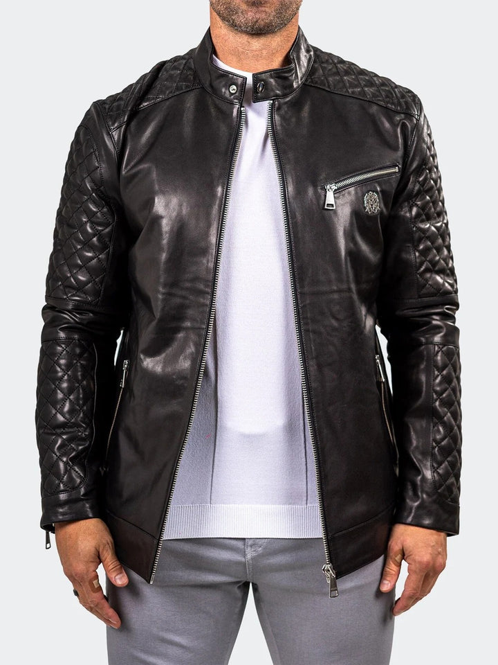 Maceoo Jacket | Leather Marthyr038 Black