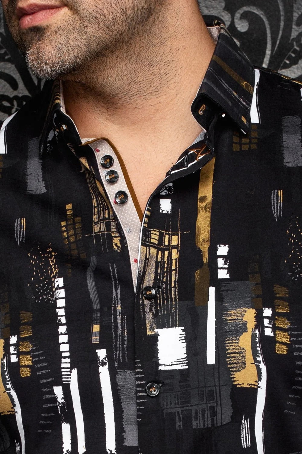 Au Noir Stretch Shirt | Beaumont Black Gold