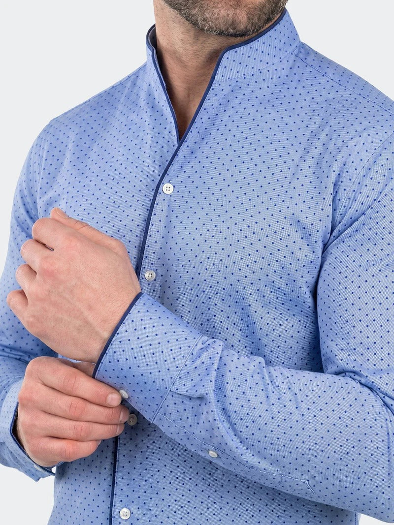 Maceoo Stretch Shirt | Ceremony Prince Dress Shirt LS Woven Marthyr 3029 Blue