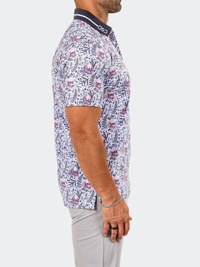 Maceoo Stretch Short-Sleeve Polos | Golf Polo Marthyr0011 White