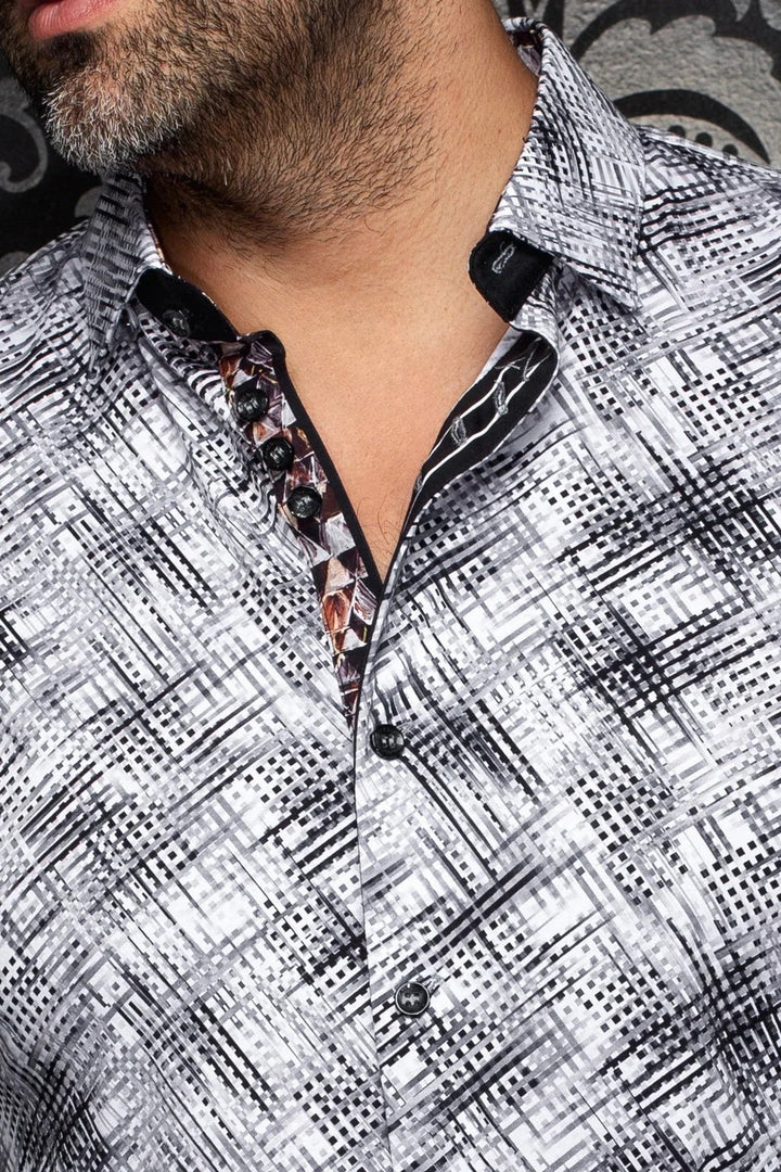 Au Noir Stretch Shirt | Ignis White Gray