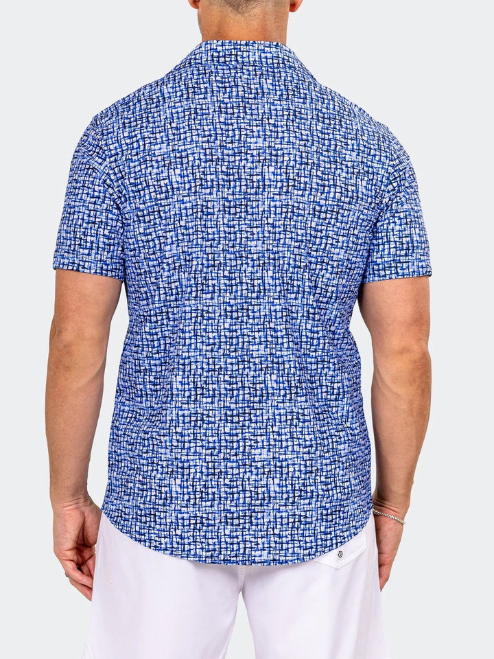 Maceoo Stretch Short-Sleeve Shirt | Shirts Marthyr0420 Blue