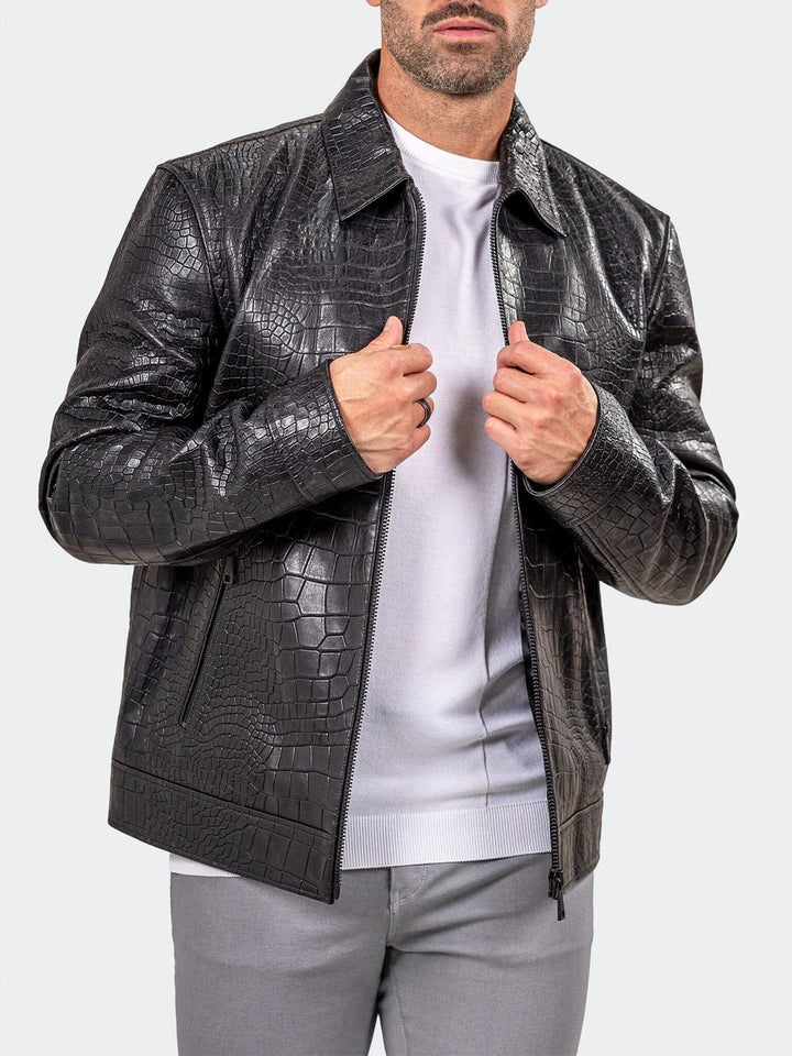 Maceoo Jacket | Leather Marthyr030 Black
