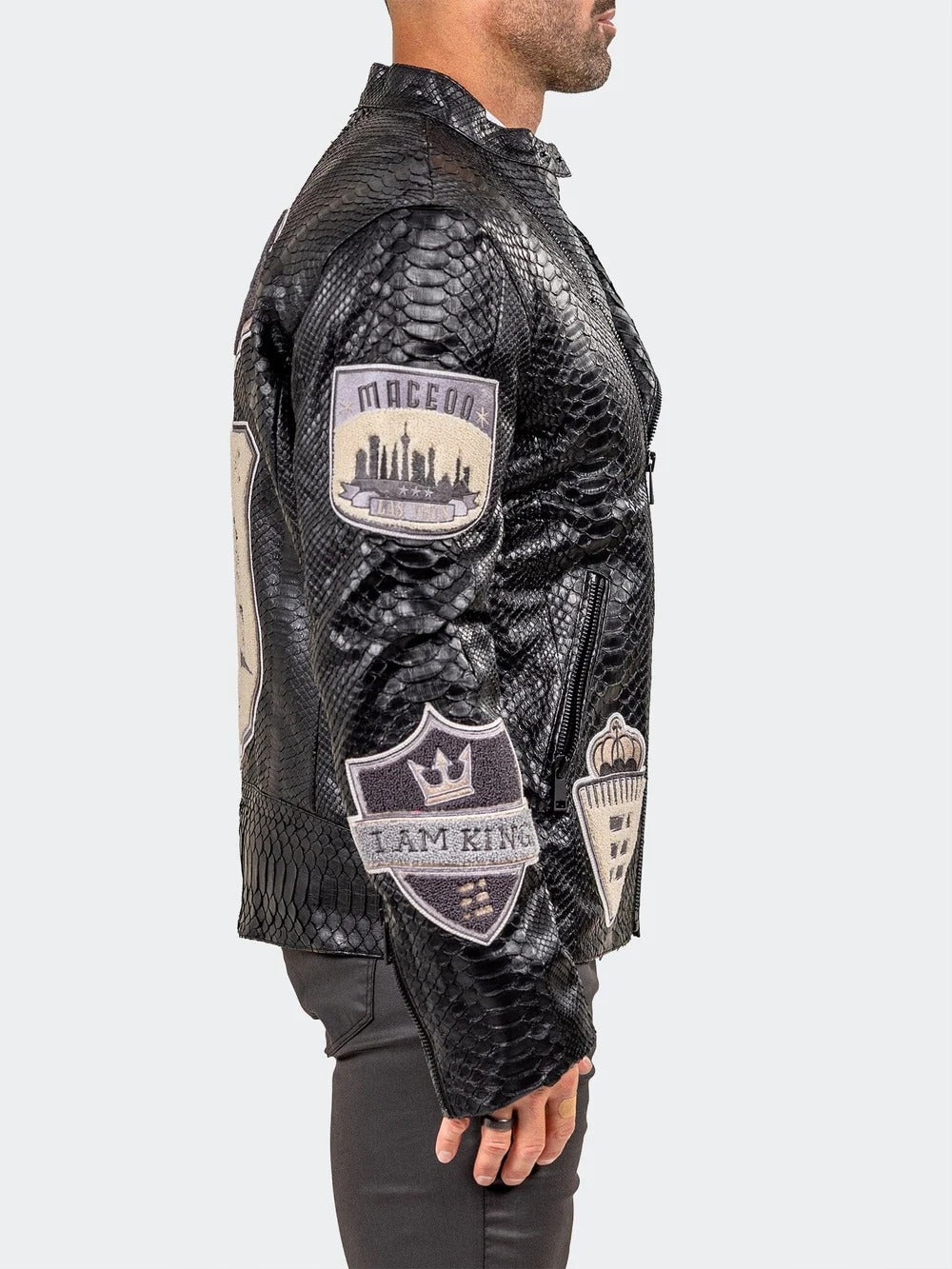 Maceoo Jacket | Leather Marthyr031 Black
