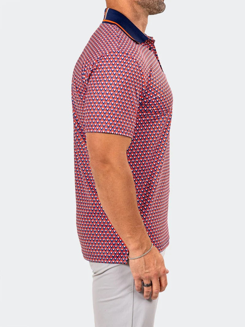 Maceoo Stretch Short-Sleeve Polos | Golf Polo Marthyr0001 Red