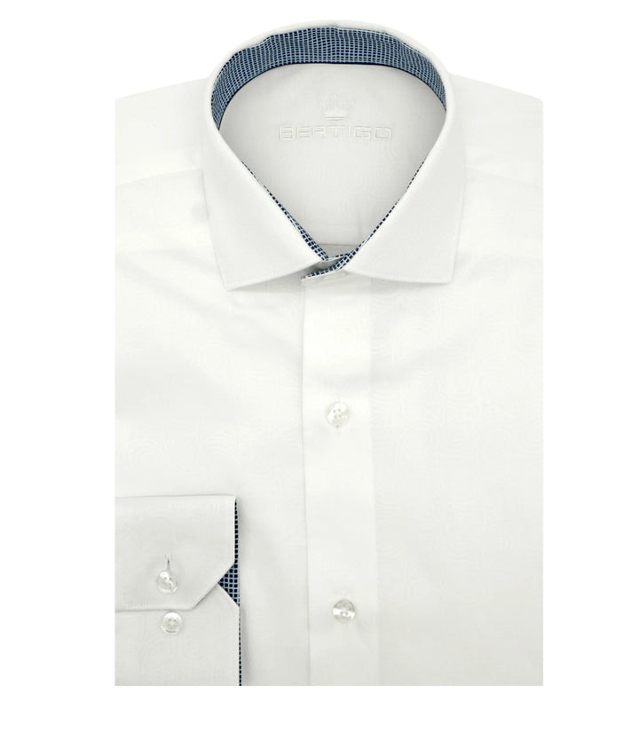 Bertigo Shirt | Dean Paisley White Shirt