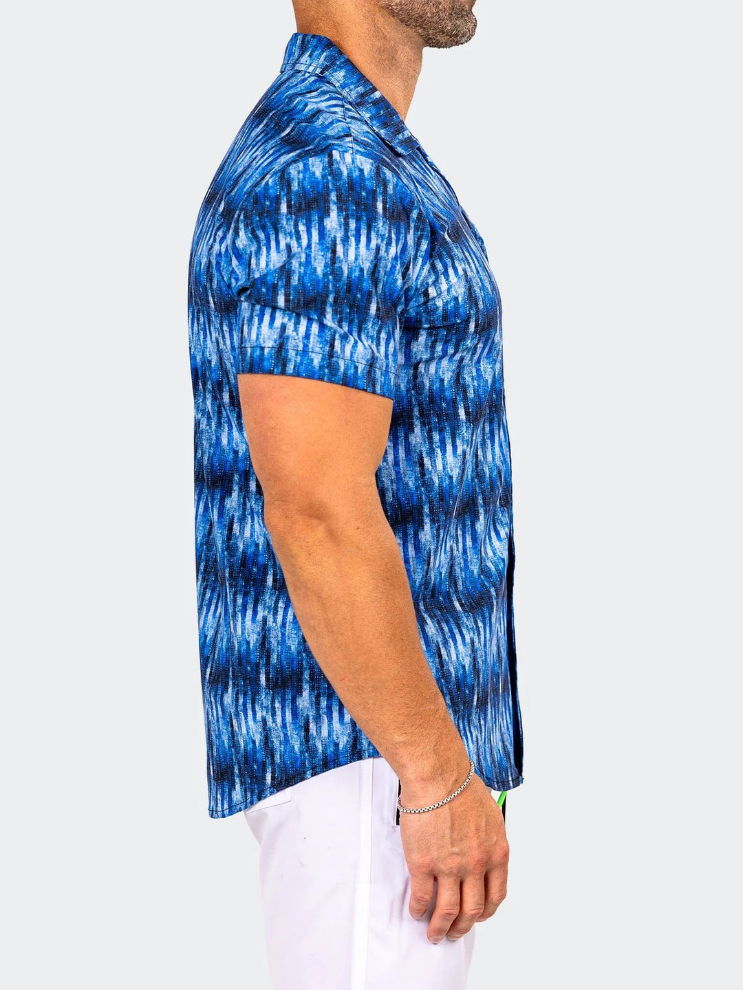Maceoo Stretch Short-Sleeve Shirt | Shirts Marthyr0428 Blue