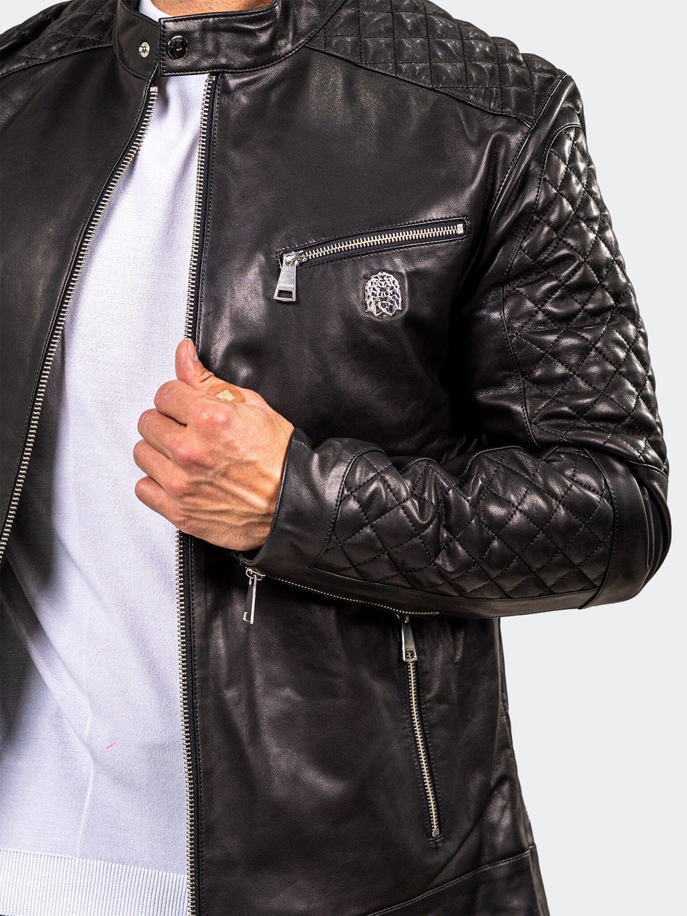 Maceoo Jacket | Leather Marthyr038 Black