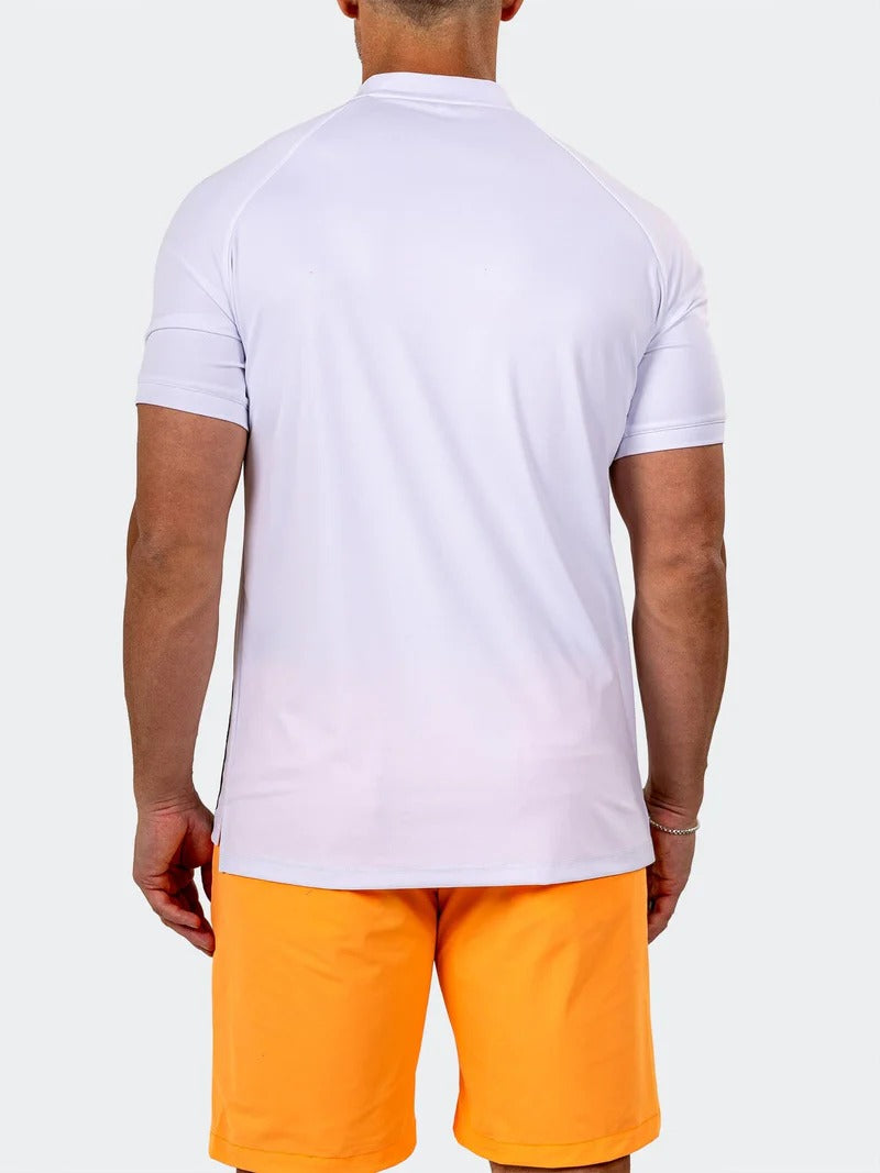 Maceoo Stretch Short-Sleeve Polos | Golf Polo Marthyr0018 White