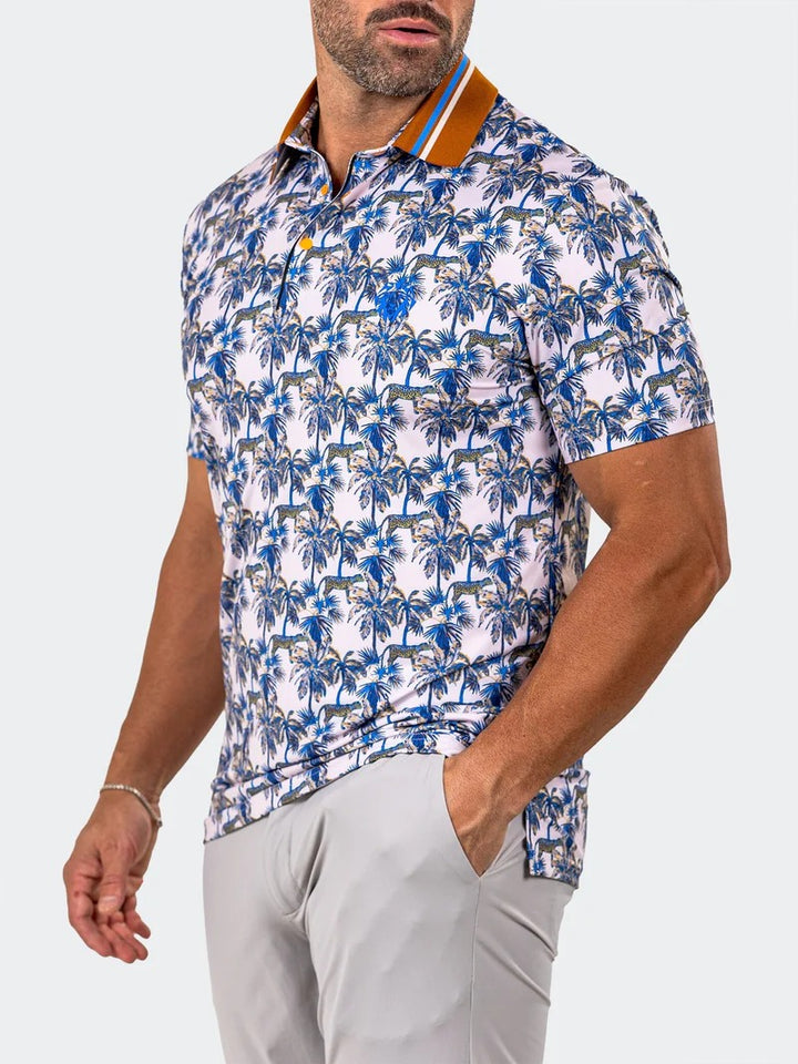 Maceoo Stretch Short-Sleeve Polos | Golf Polo Marthyr0026 White