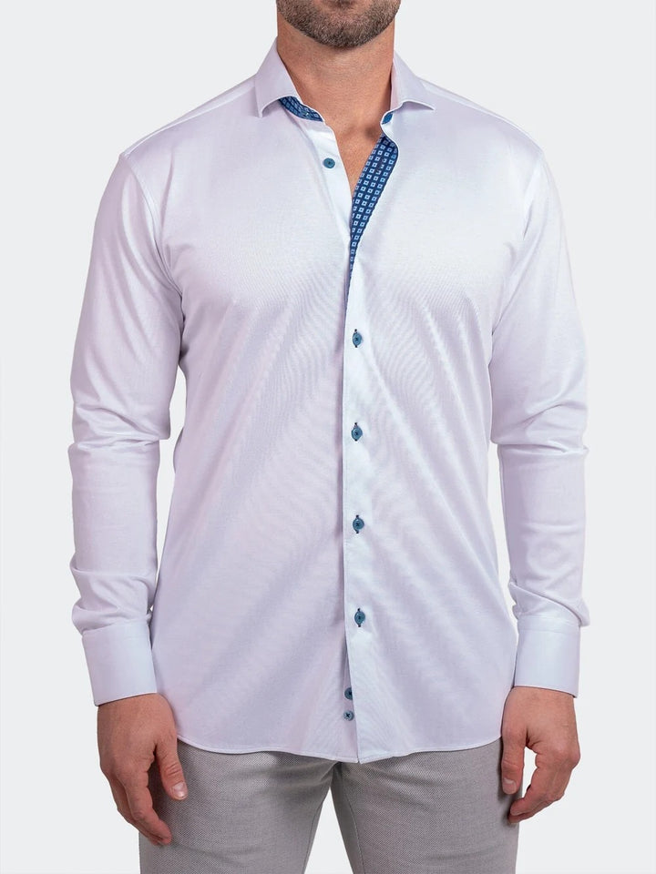 Maceoo Stretch Shirt | Stretch Ascension White Shirt