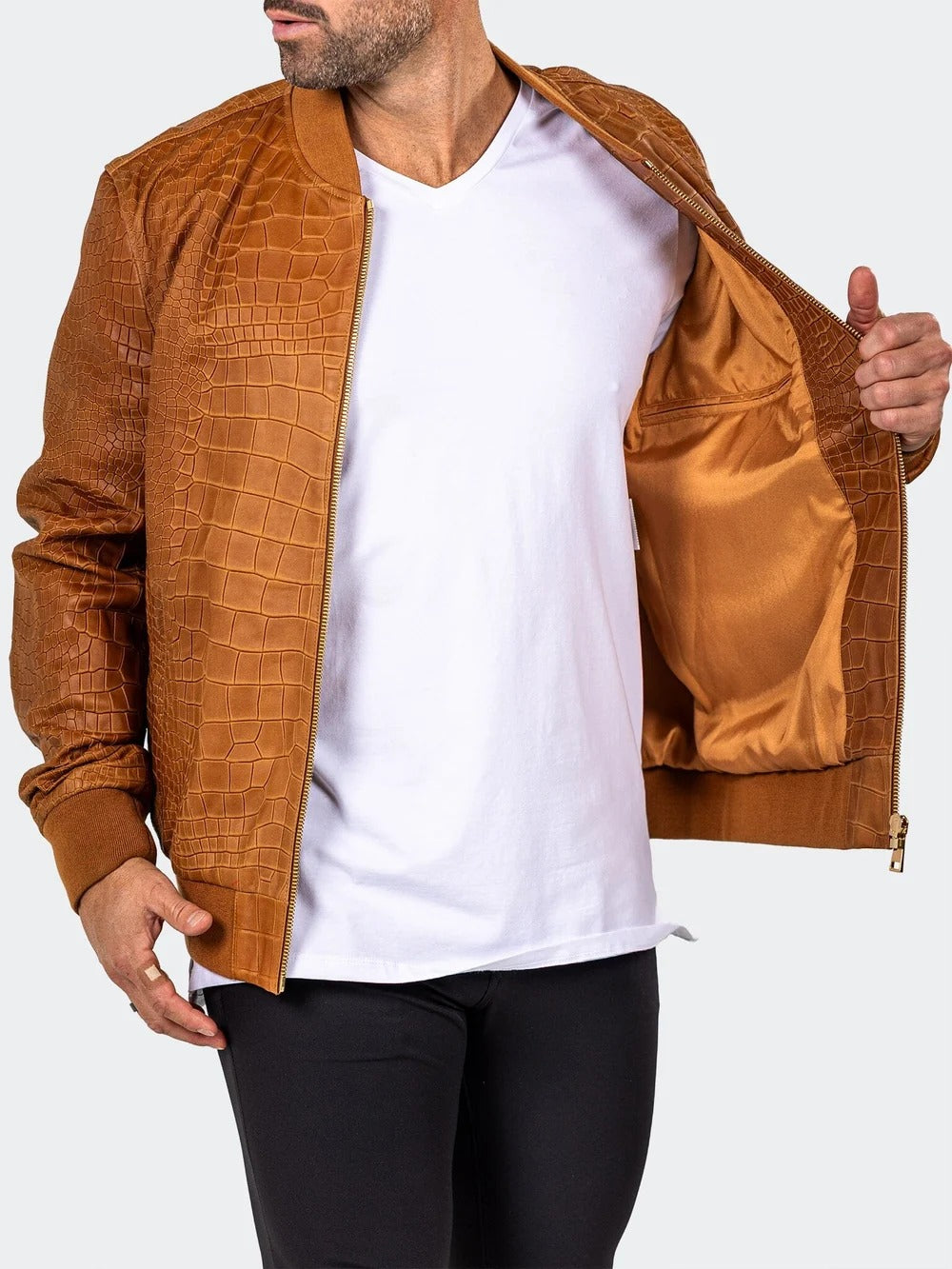 Maceoo Jacket | Leather Marthyr026 Brown
