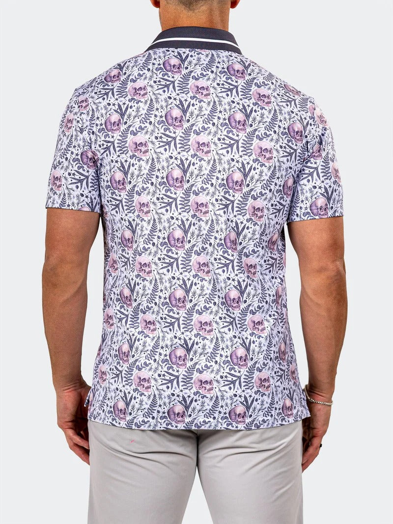 Maceoo Stretch Short-Sleeve Polos | Golf Polo Marthyr0011 White