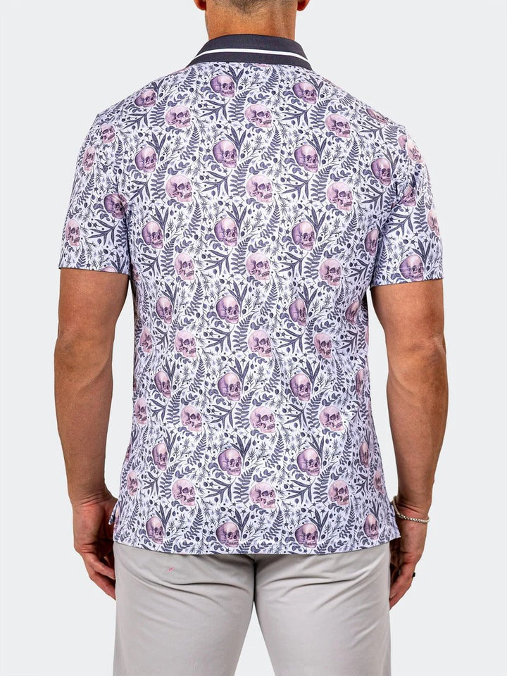 Maceoo Stretch Short-Sleeve Polos | Golf Polo Marthyr0011 White