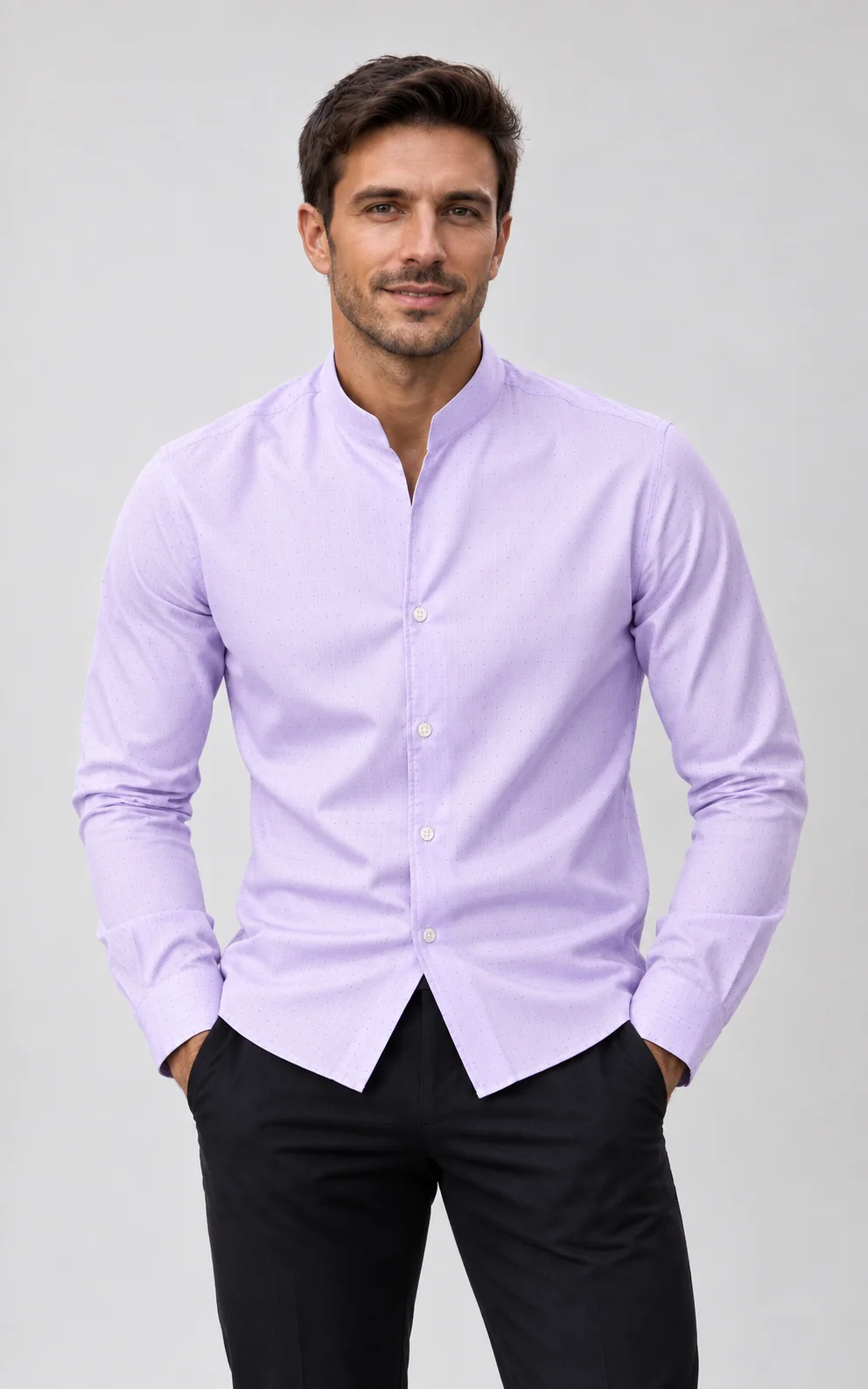 Masutto Shirt | CHARLOTE-06 LONG SLEEVE SHIRT TULIP COLLAR