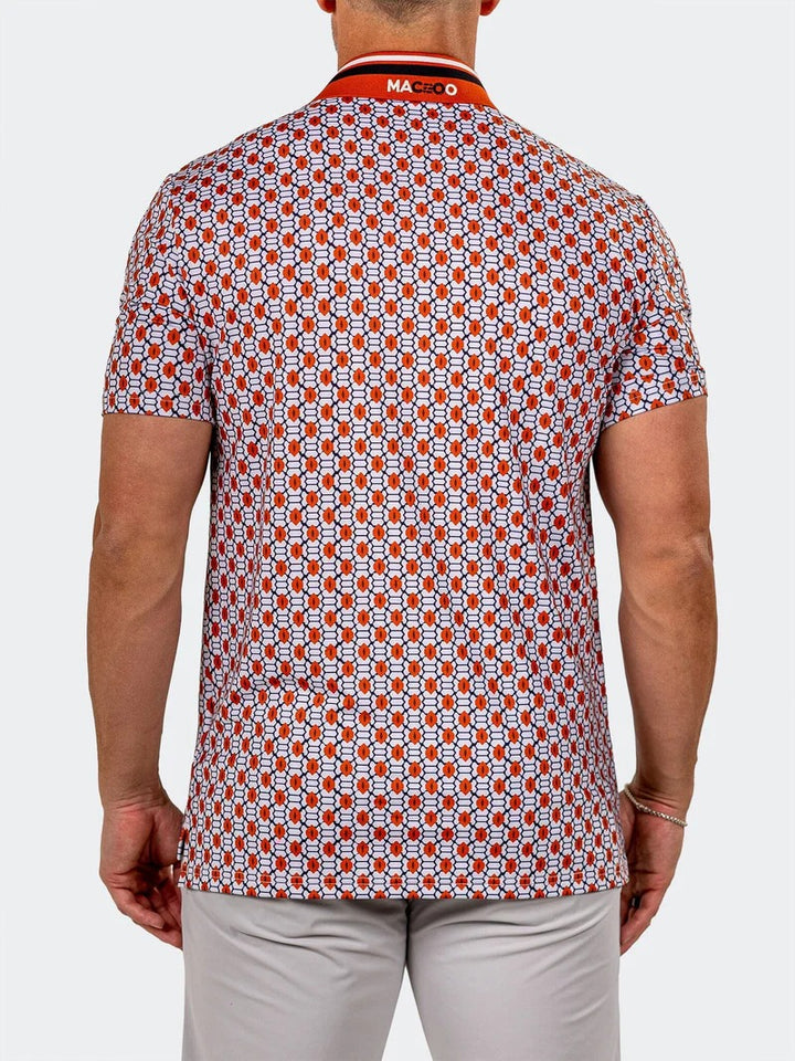 Maceoo Stretch Short-Sleeve Polos | Golf Polo Marthyr0027 Red