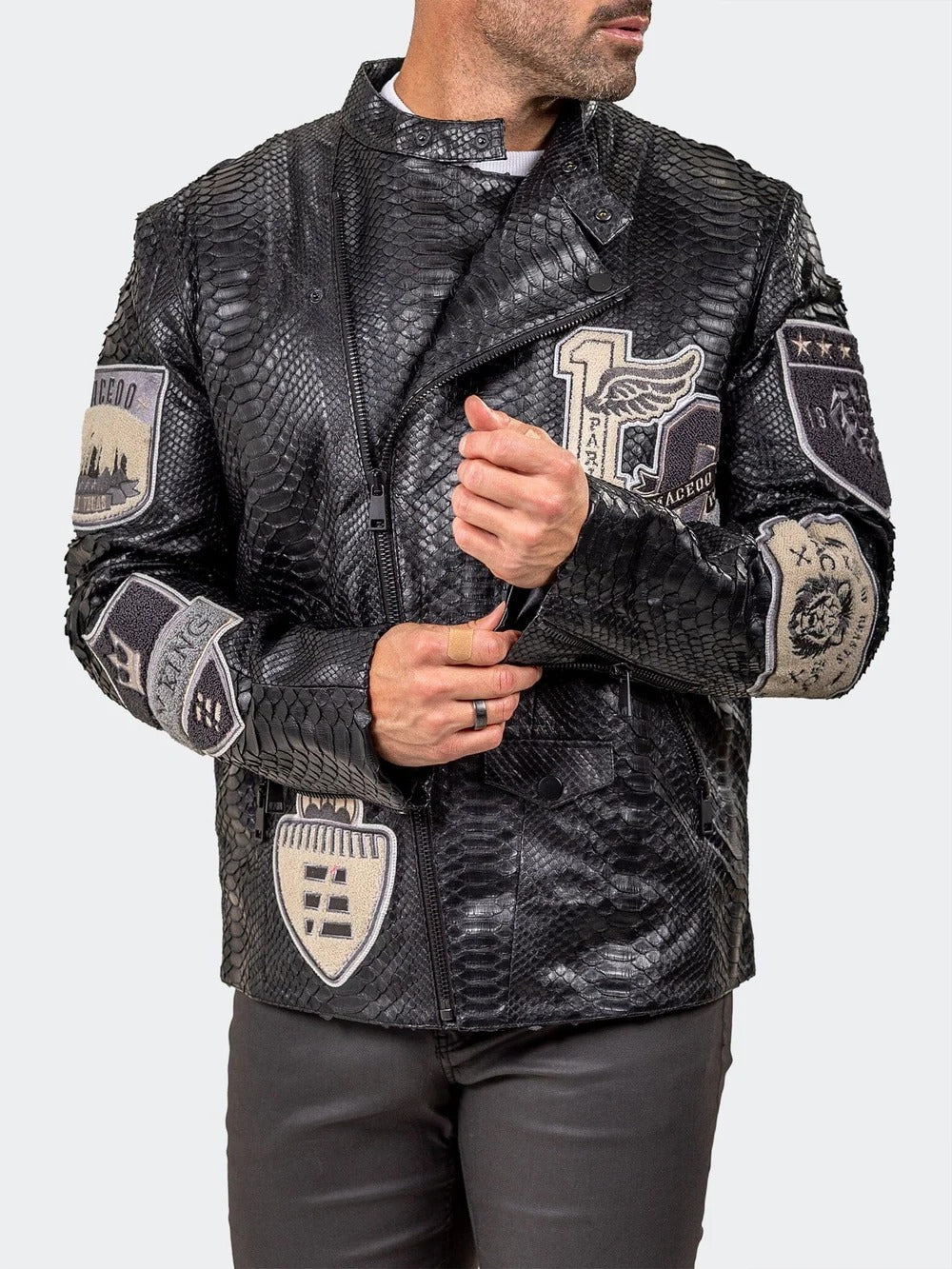 Maceoo Jacket | Leather Marthyr031 Black