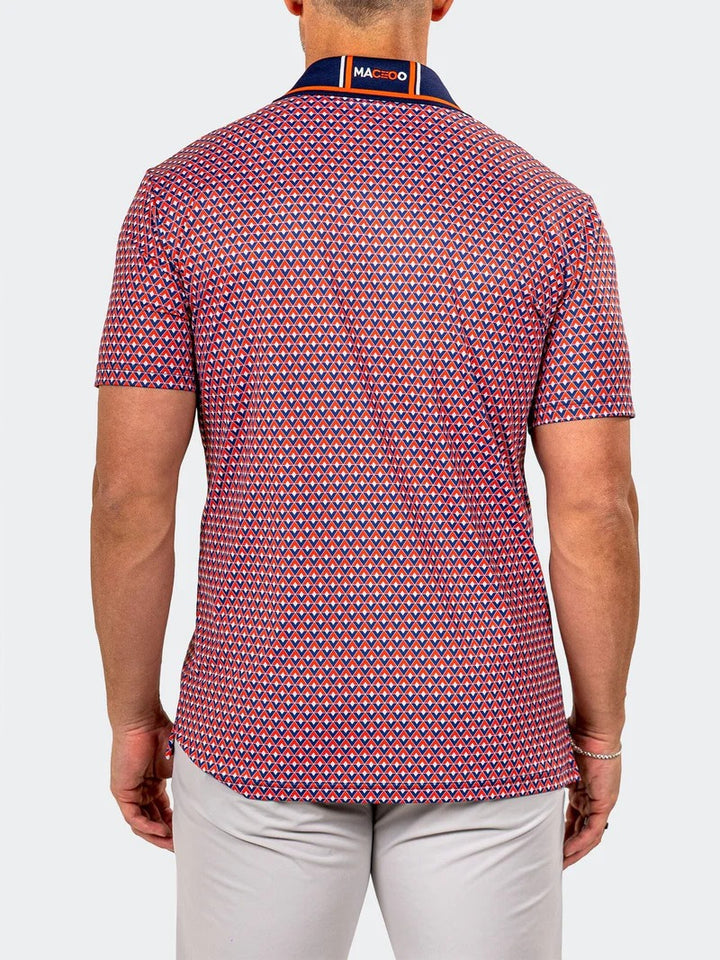 Maceoo Stretch Short-Sleeve Polos | Golf Polo Marthyr0001 Red