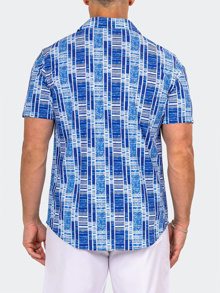 Maceoo Stretch Short-Sleeve Shirt | Shirts Marthyr0422 Blue