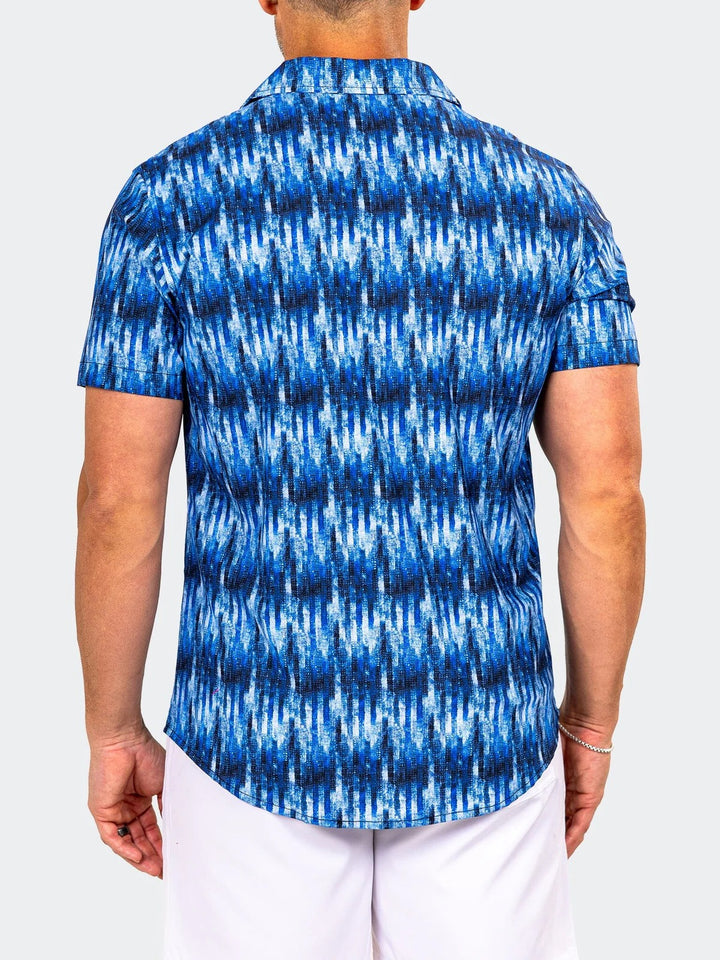 Maceoo Stretch Short-Sleeve Shirt | Shirts Marthyr0428 Blue