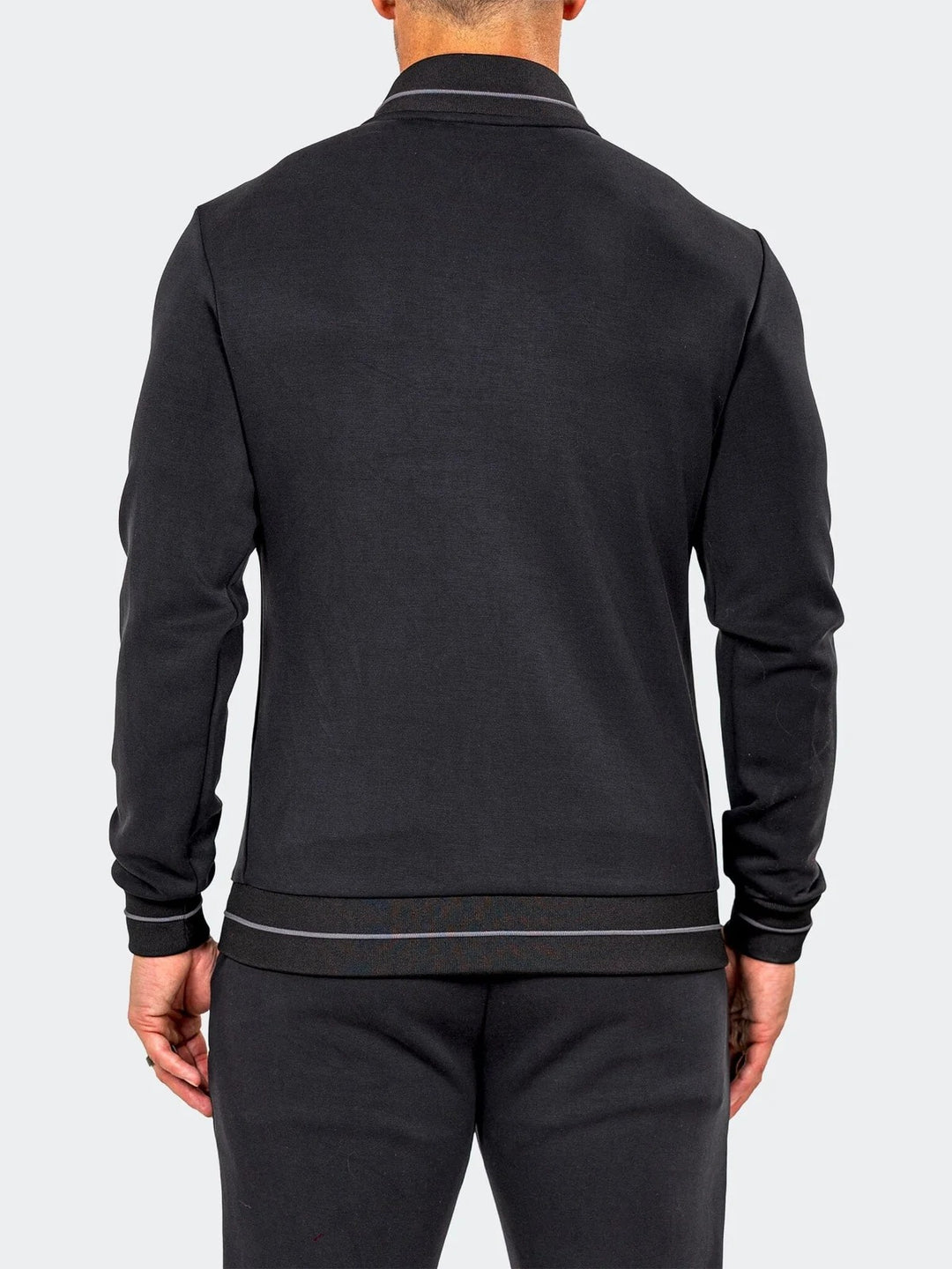 Maceoo Athletic Wear | Marthyr Black Zip Sweater