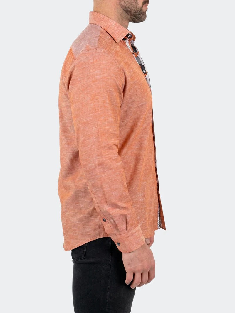 Maceoo Stretch Shirt | Fibonacci Dress Shirt LS Woven Unknown0110 Orange