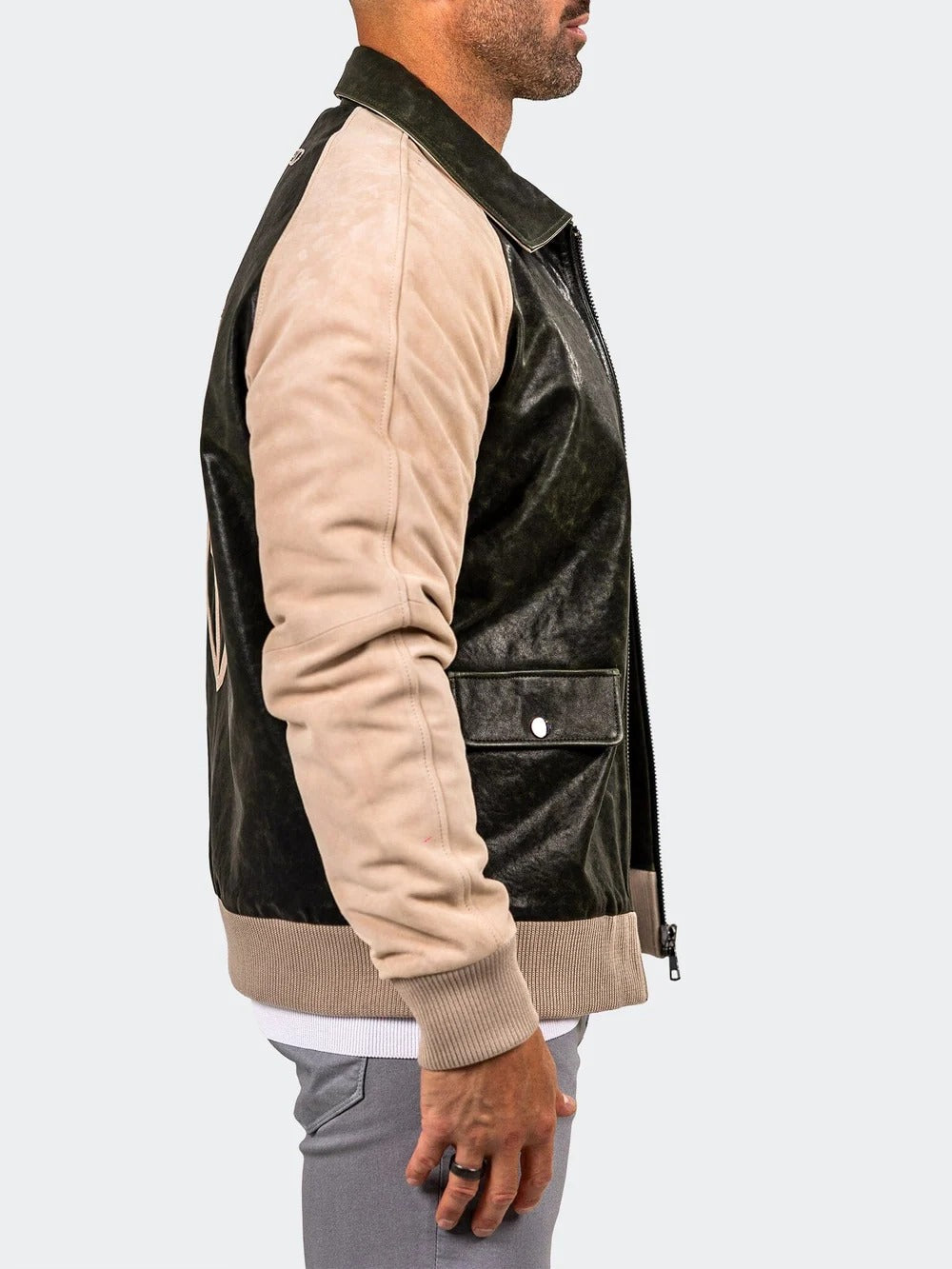 Maceoo Jacket | Leather Marthyr035 Green
