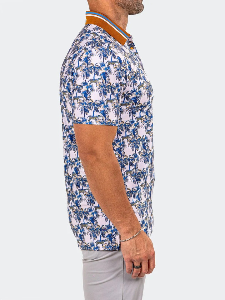Maceoo Stretch Short-Sleeve Polos | Golf Polo Marthyr0026 White