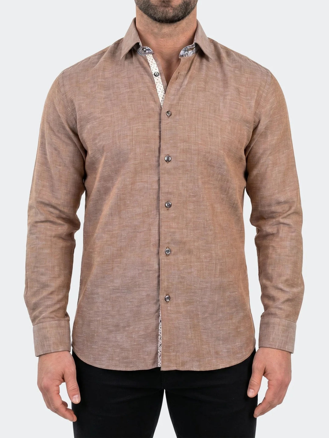 Maceoo Shirt | Fibonacci Dress Shirt LS Woven Unknown0107 Brown