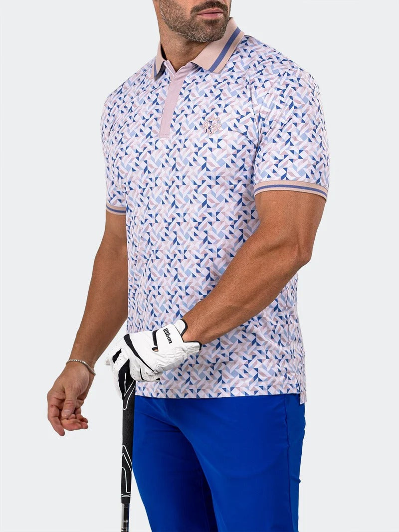 Maceoo Stretch Short-Sleeve Polos | Golf Polo Marthyr0009 White