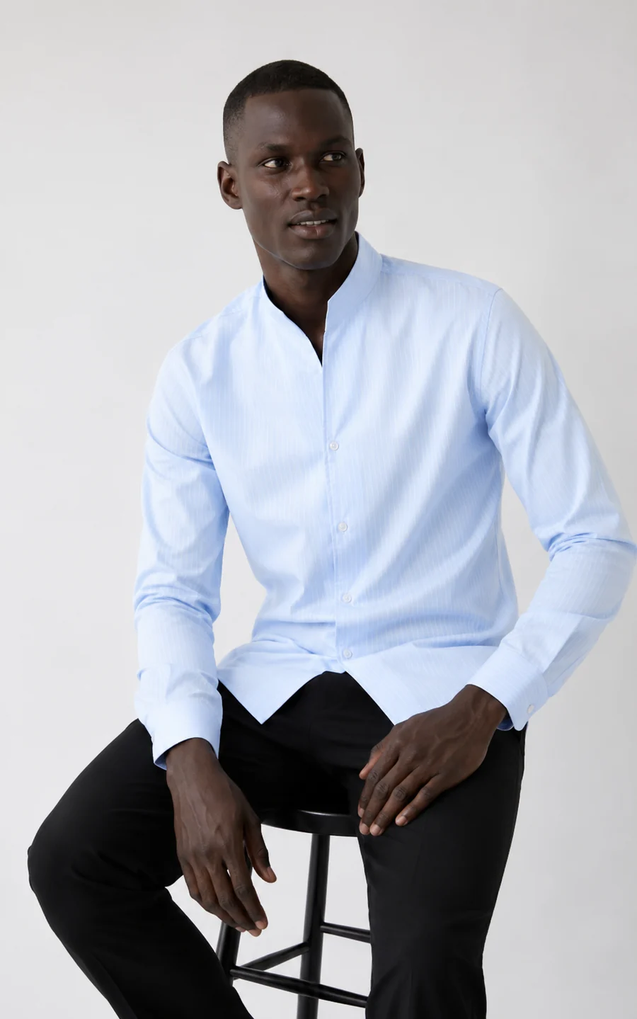 Masutto Shirt | OSLO-02 LONG SLEEVE SHIRT TULIP COLLAR