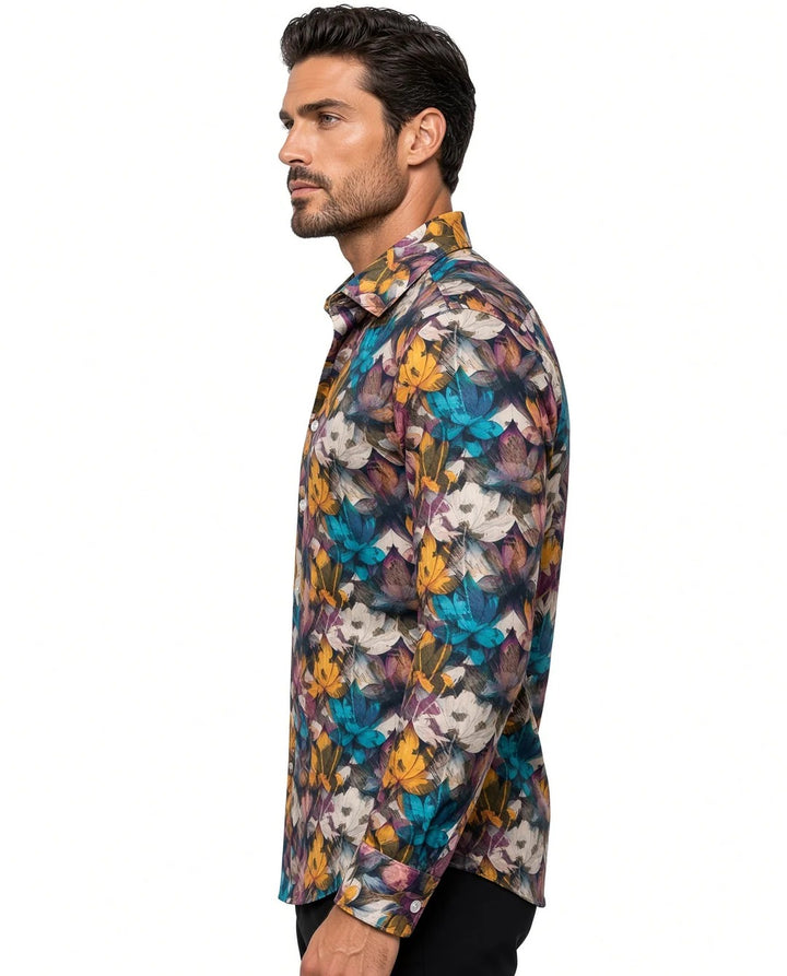 Masutto Shirt | SANTANA-08 LONG SLEEVE BUTTON DOWN SHIRT