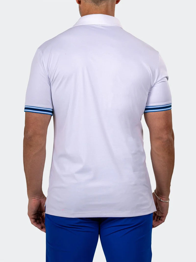 Maceoo Stretch Short-Sleeve Polos | Golf Polo Marthyr0016 White