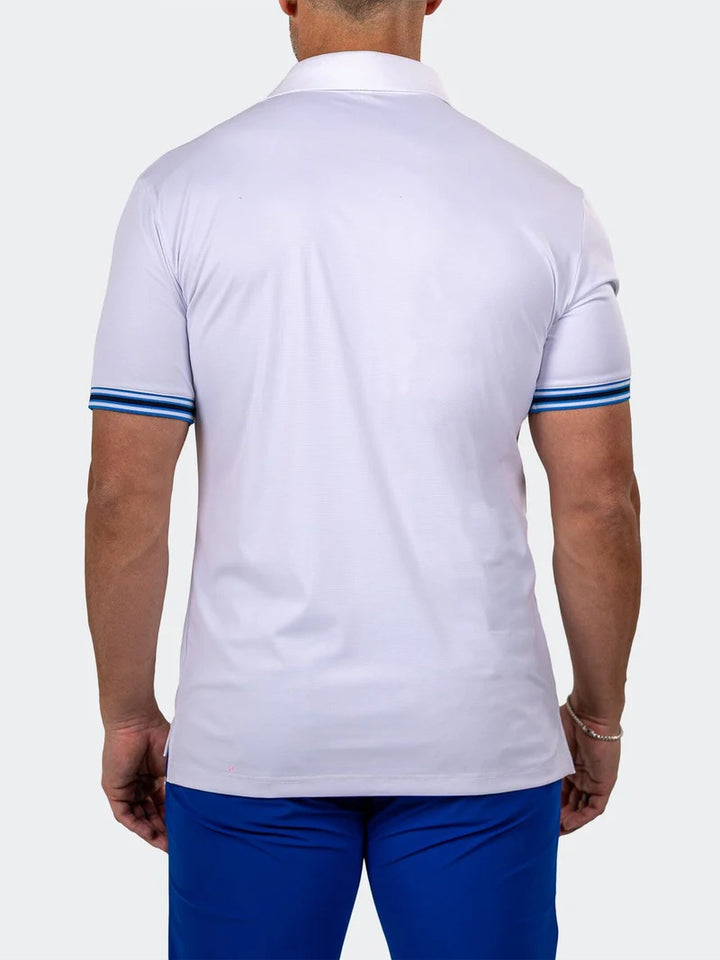 Maceoo Stretch Short-Sleeve Polos | Golf Polo Marthyr0016 White
