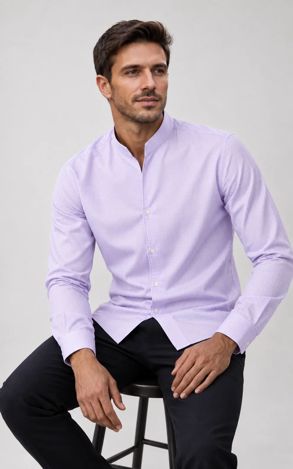 Masutto Shirt | CHARLOTE-06 LONG SLEEVE SHIRT TULIP COLLAR