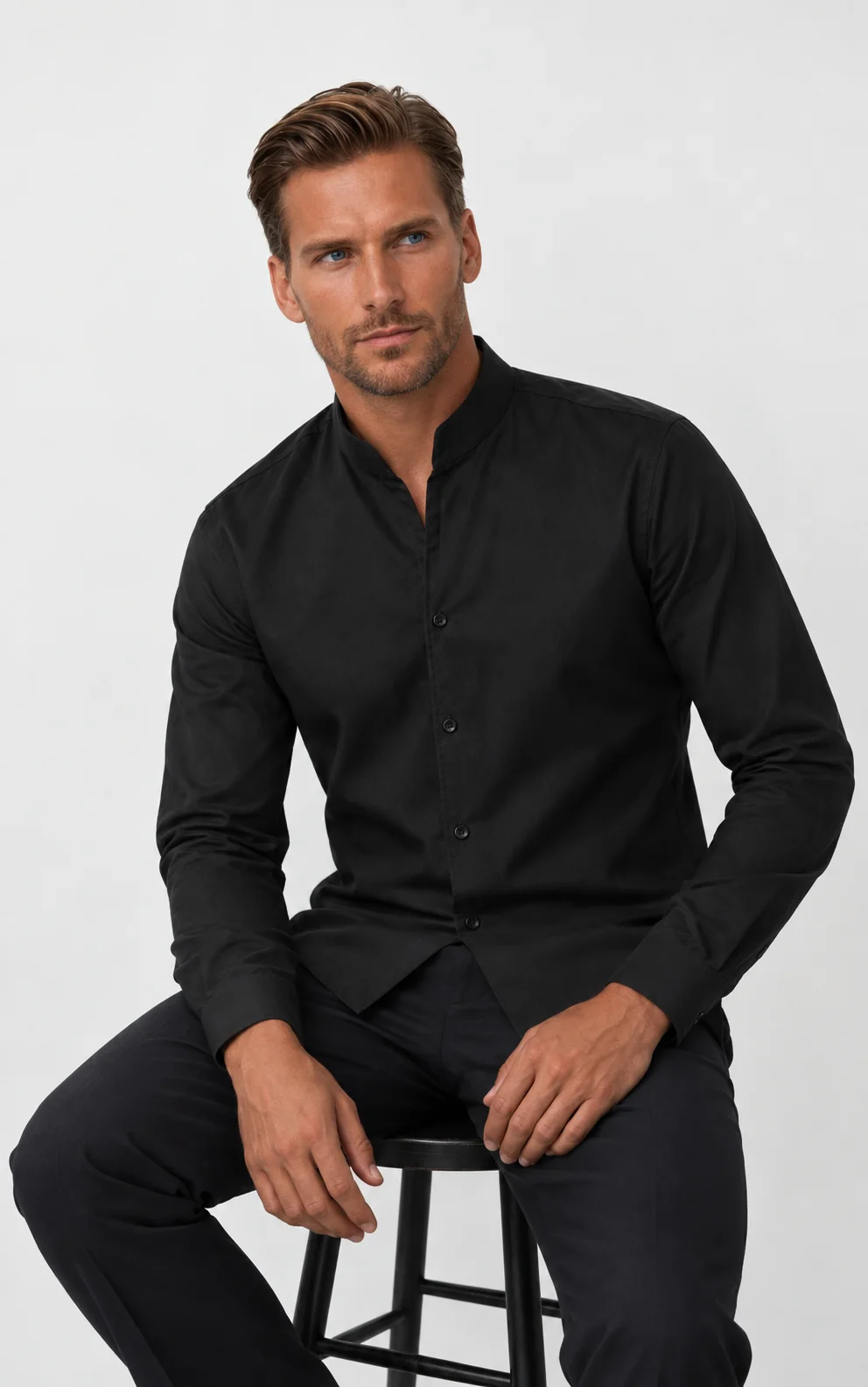 Masutto Shirt | TONALI-18 LONG SLEEVE SHIRT TULIP COLLAR