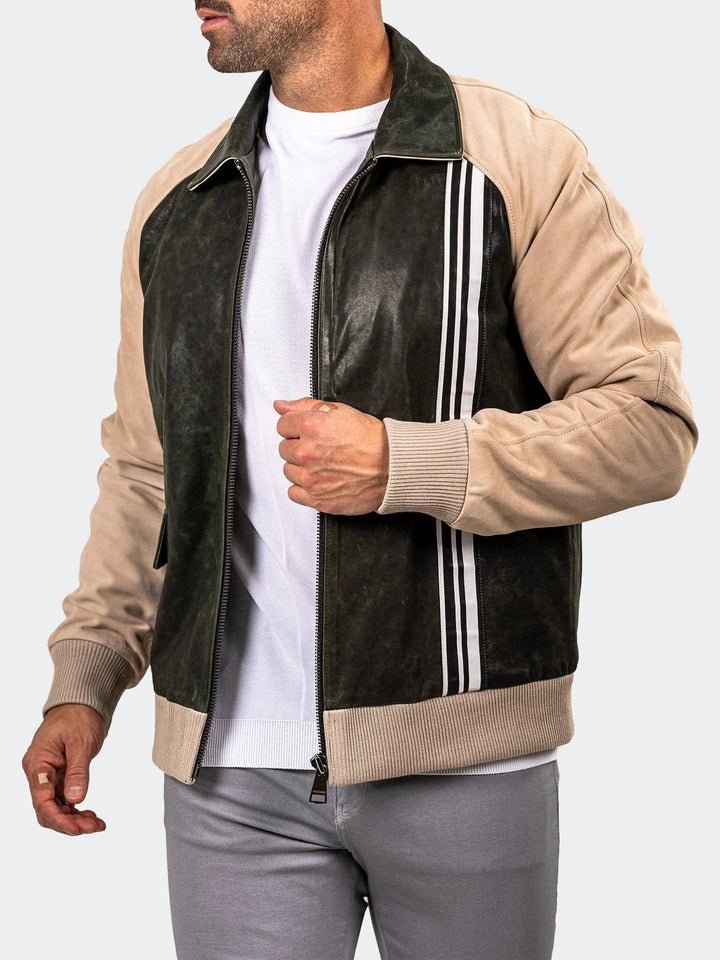 Maceoo Jacket | Leather Marthyr035 Green