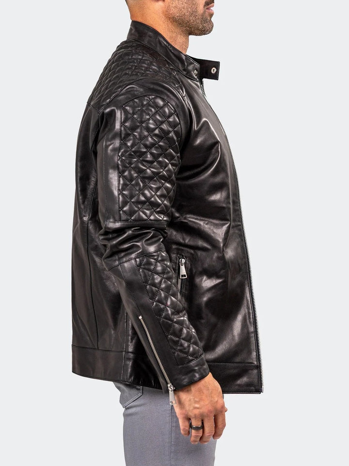 Maceoo Jacket | Leather Marthyr038 Black